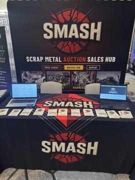 Scrap Metal Auction Hub Display at Recycling Business Event