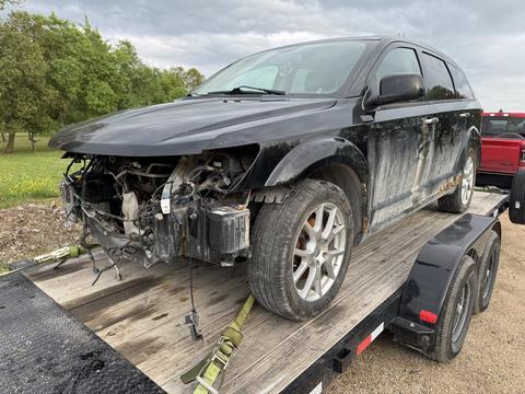 CashForCars Canada | Scrap Dodge Journey on Trailer for Junk Car Removal